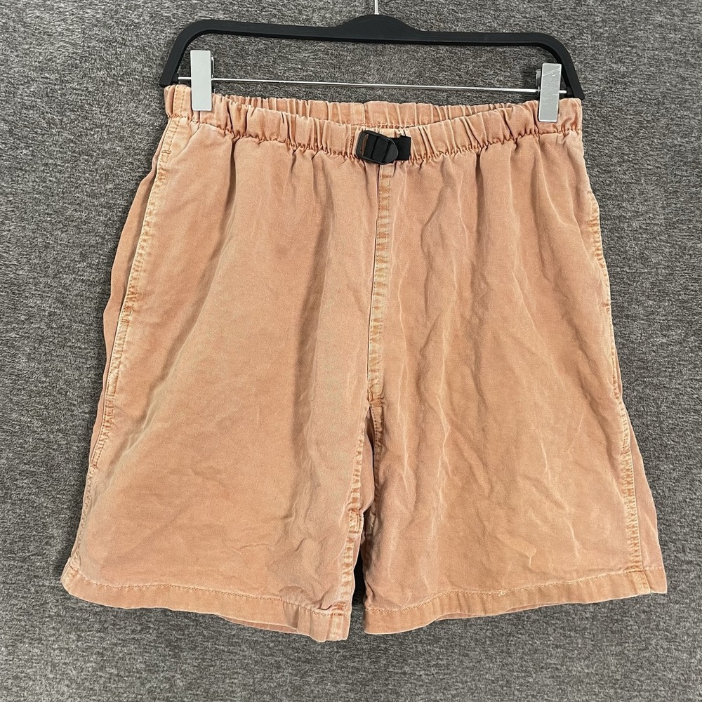 Vintage Gramicci Shorts Mens Medium Orange Canvas Elastic 9 Inseam USA 90s